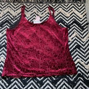 Vintage Y2K Floral Velvet Burnout Cami
